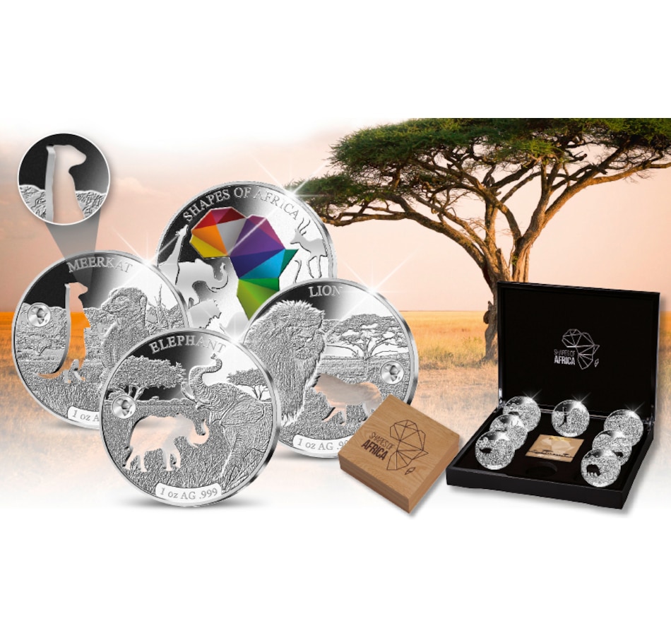 tsc.ca - Complete Shapes of Africa Pure Silver Eight-Coin Set