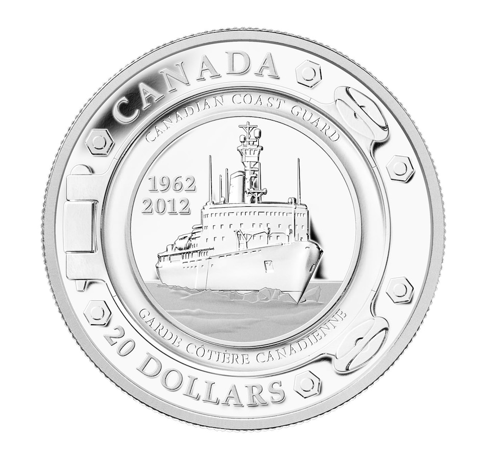 Image 618645_ALTMORE1.jpg, Product 618-645 / Price $129.95, 2012 $20 Fine Silver Coin 50th Anniversary of the Canadian Coast Guard from Royal Canadian Mint (RCM) on TSC.ca's Coins department
