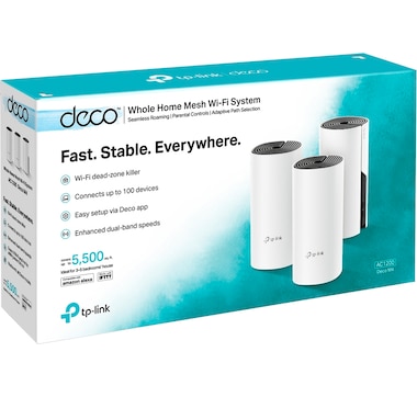 TP-Link Deco M4 AC1200 Whole-Home Mesh Wi-Fi System (3-Pack)
