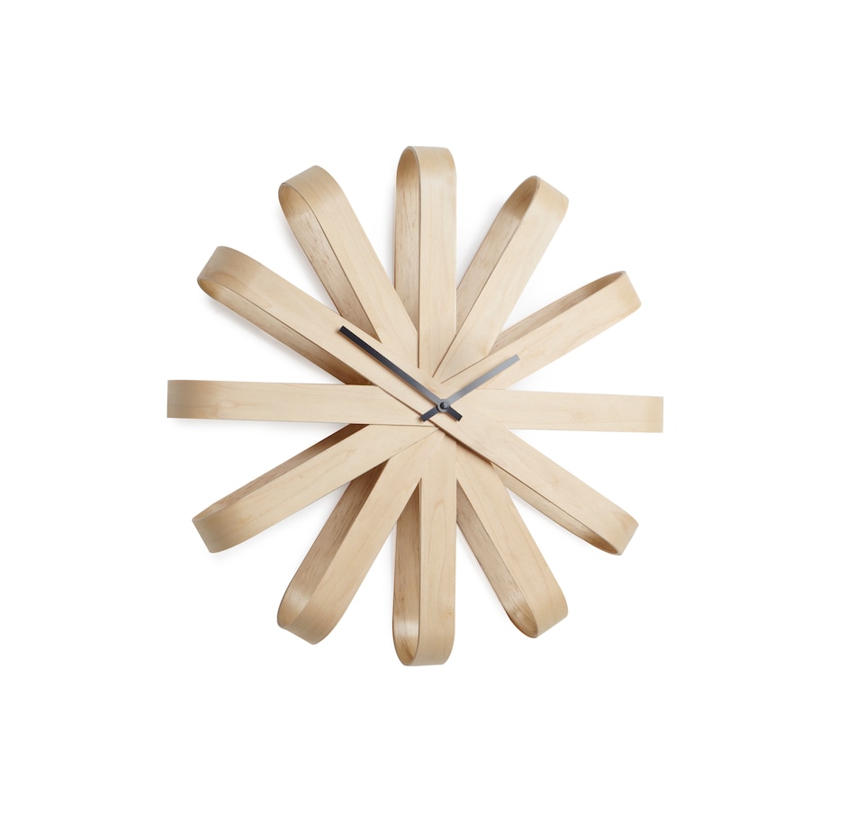 The original RIBBON WALL CLOCK in COPPER/Black by Umbra® - Picture