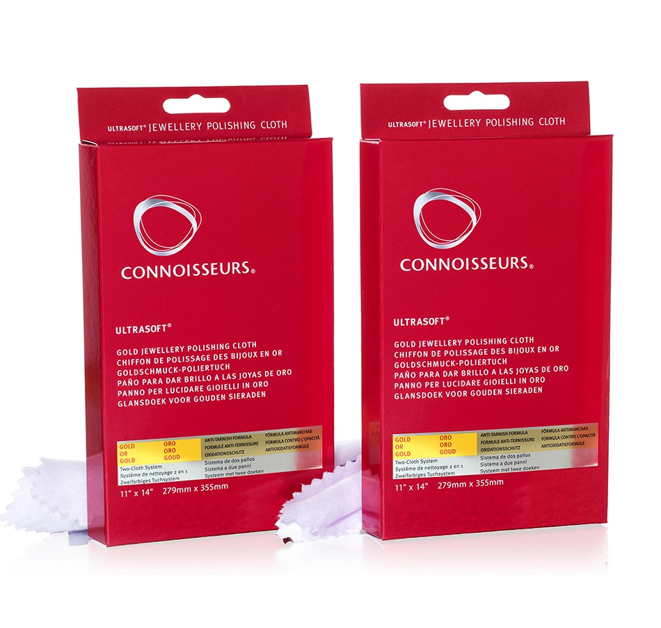 Jewellery Jewellery Accessories Jewellery Cleaning Care Connoisseurs 2PK Gold Polishing Cloths TSC Online Shopping for Canadians