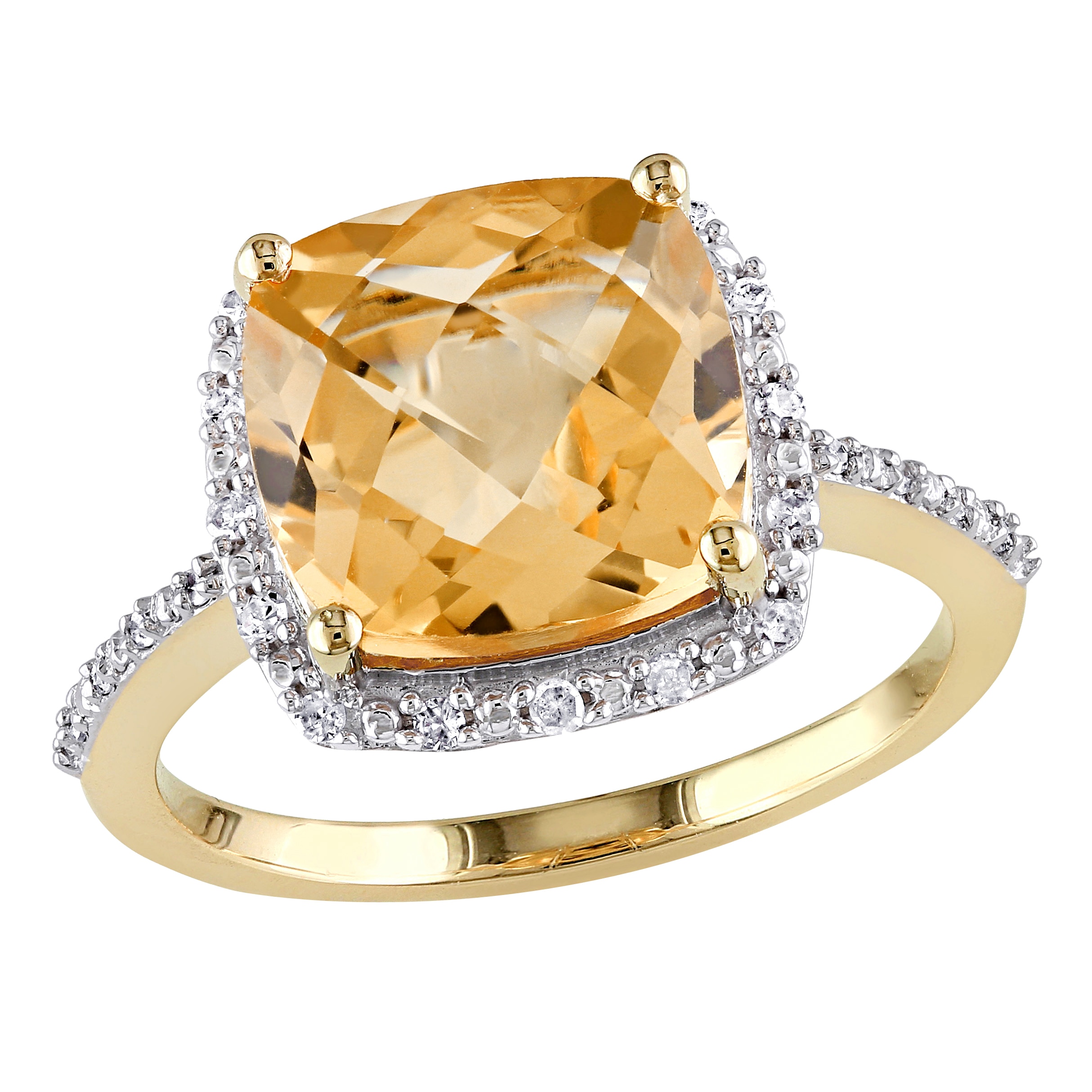 Jewellery - Rings - Halo - Sophia B 10K Yellow Gold Citrine