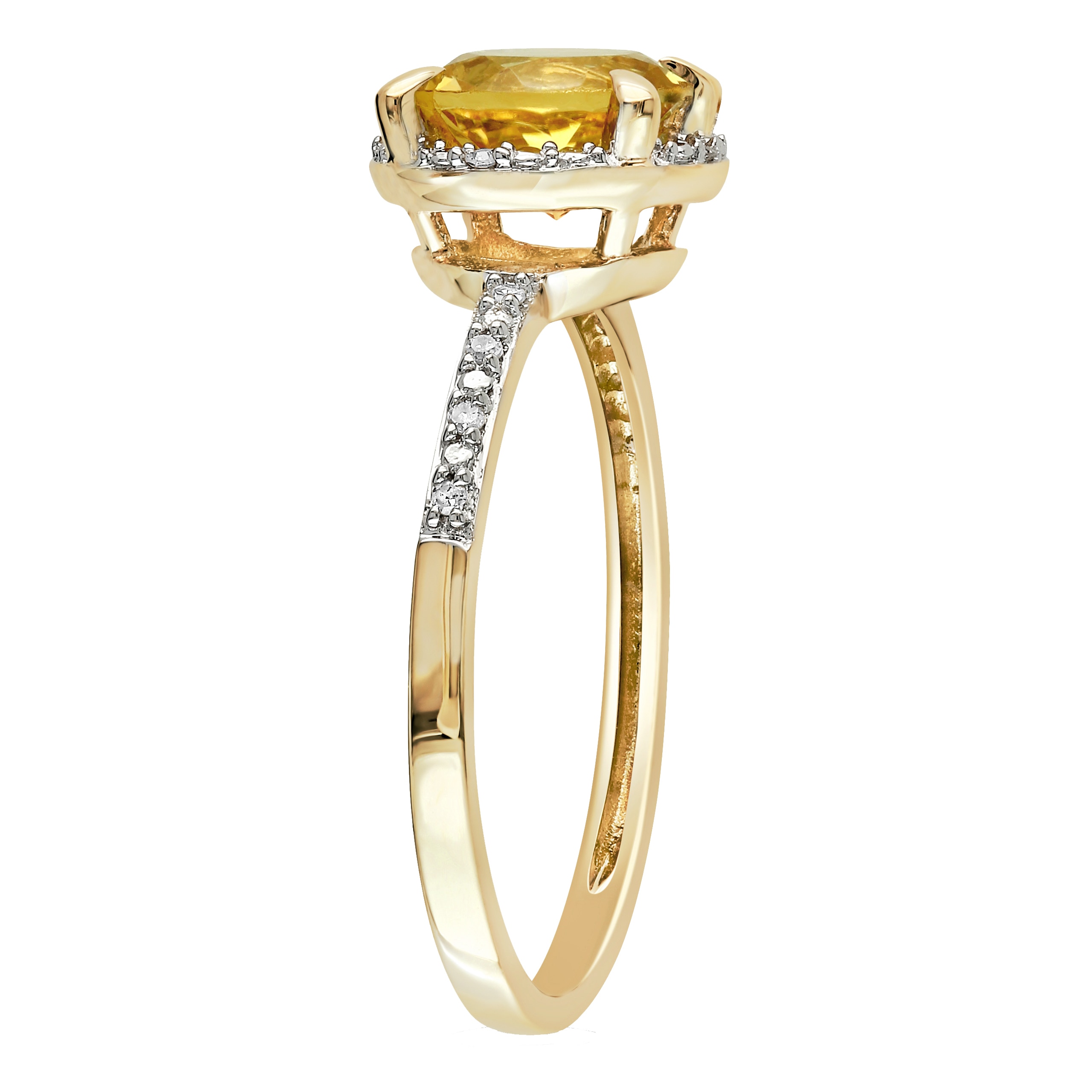 Jewellery - Rings - Sophia B 10K Yellow Gold Citrine & Diamond Ring ...