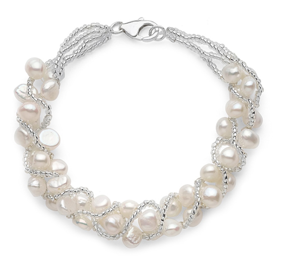Jewellery - Bracelets - Beaded Bracelets - Sugoi Freshwater Pearl Woven ...