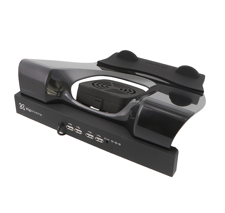 Image 620092.jpg, Product 620-092 / Price $49.99, KlipXtreme Laptop Stand (4x USB, cooling fan, black) on TSC.ca's Electronics department