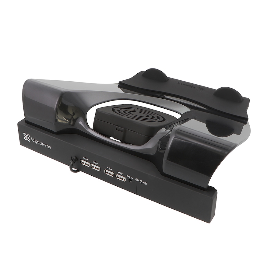 Image 620092.jpg, Product 620-092 / Price $49.99, KlipXtreme Laptop Stand (4x USB, cooling fan, black) on TSC.ca's Electronics department