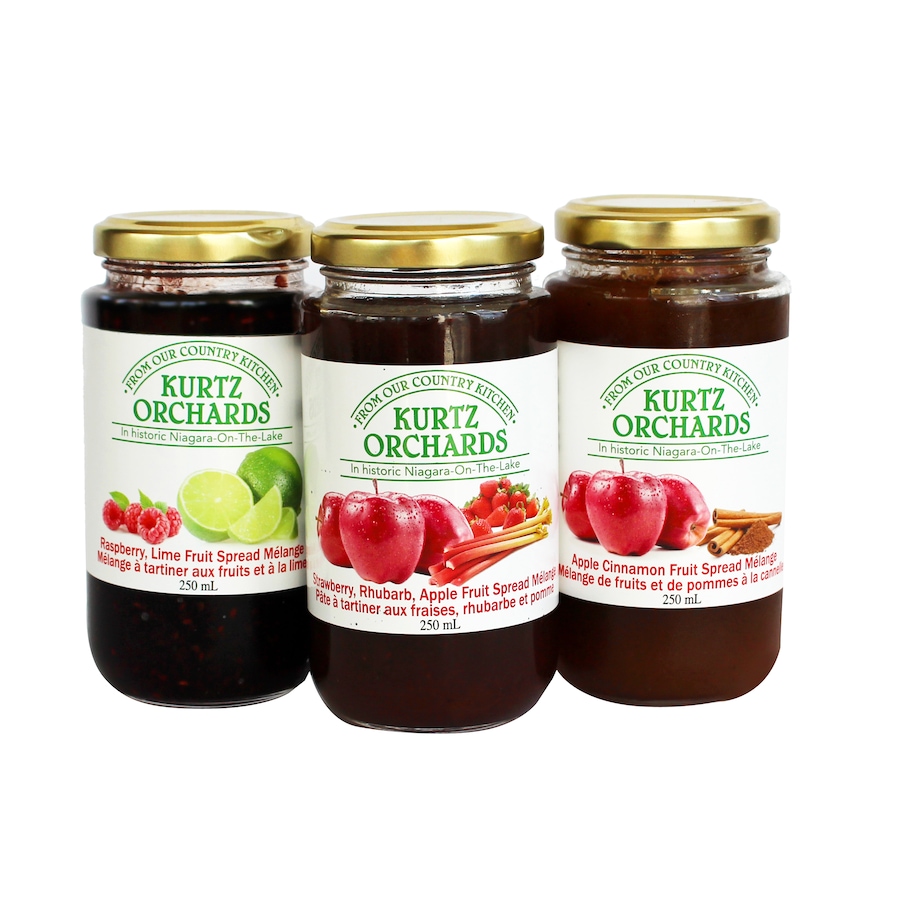 Image 623359.jpg, Product 623-359 / Price $36.99, Kurtz Orchards Fruit Spread Melange Trio from Fruit of the Land on TSC.ca's Kitchen department