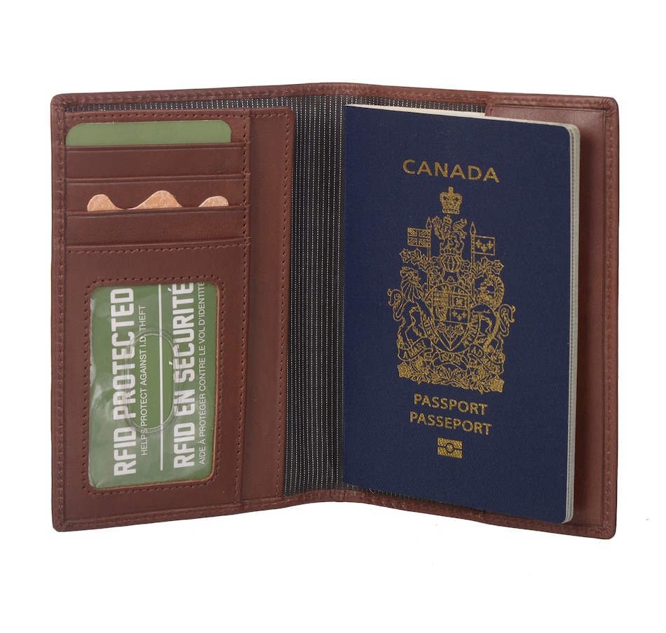 Leather Passport Wallet by Roots Canada, Luggage