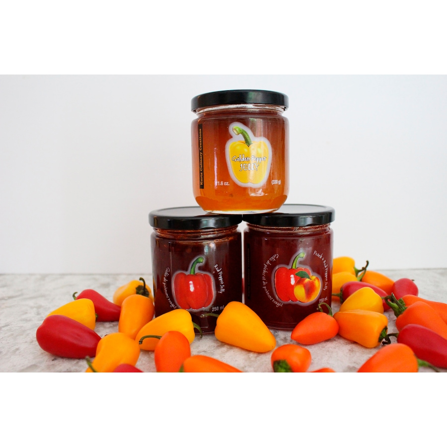 Image 625253_ALTMORE3.jpg, Product 625-253 / Price $43.99, Kurtz Orchards Pepper Jelly Collection in Gift Box from Fruit of the Land on TSC.ca's Kitchen department