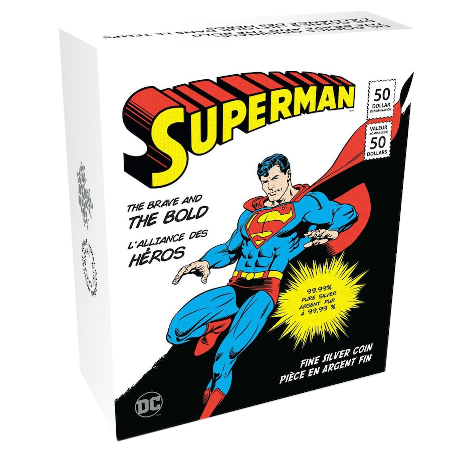 Image 625296_ALTMORE3.jpg, Product 625-296 / Price $319.95, 2017 $50 Fine Silver Superman Coin with Selective Gold Plating - DC Comics Originals The Brave and the Bold from Royal Canadian Mint (RCM) on TSC.ca's Coins department