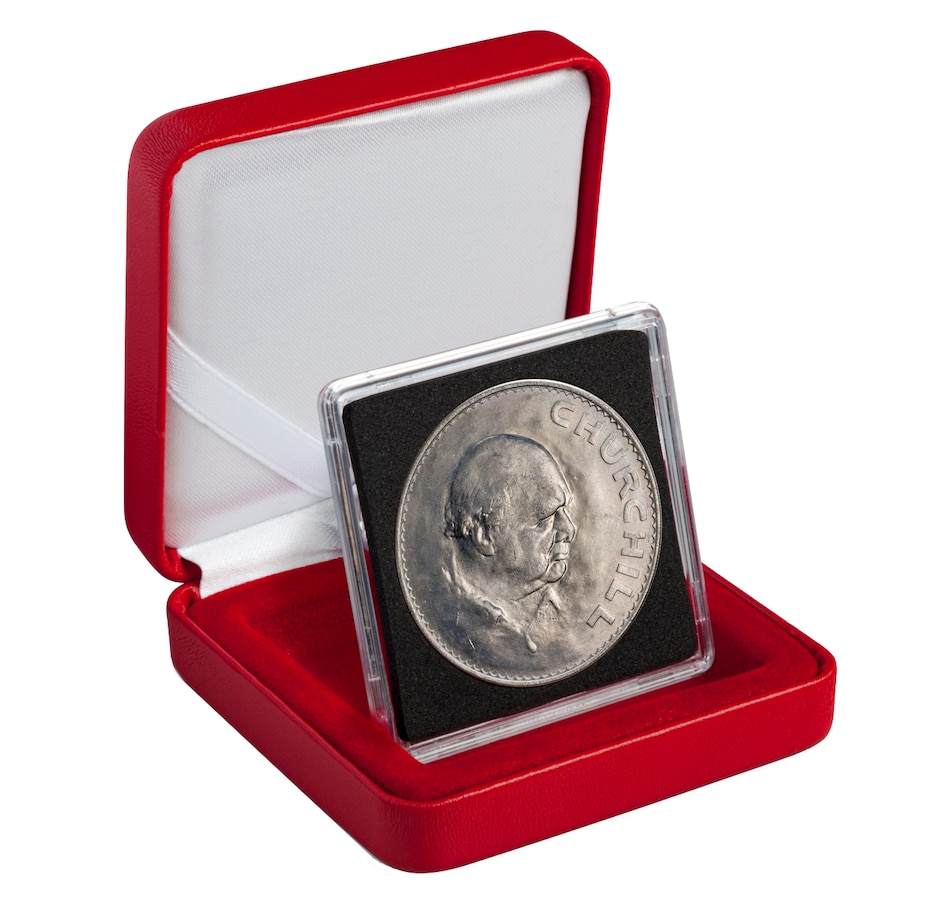 Image 625369_ALTMORE5.jpg, Product 625-369 / Price $999.95, 2019 $100 Fine Silver Coin The Roaring Lion plus Original 1965 Sir Winston Churchill Crown from Royal Canadian Mint (RCM) on TSC.ca's Coins department