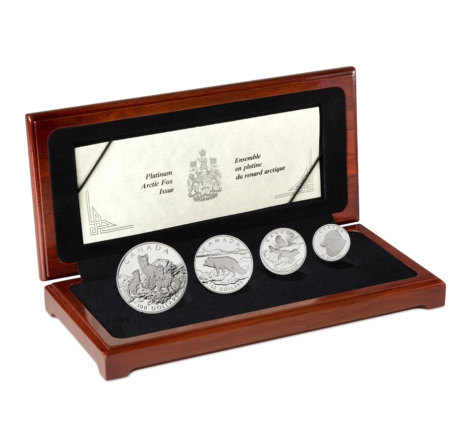 Image 625452.jpg, Product 625-452 / Price $3,995.00, Platinum Four-Coin Set 1993 Arctic Fox from Royal Canadian Mint (RCM) on TSC.ca's Coins department