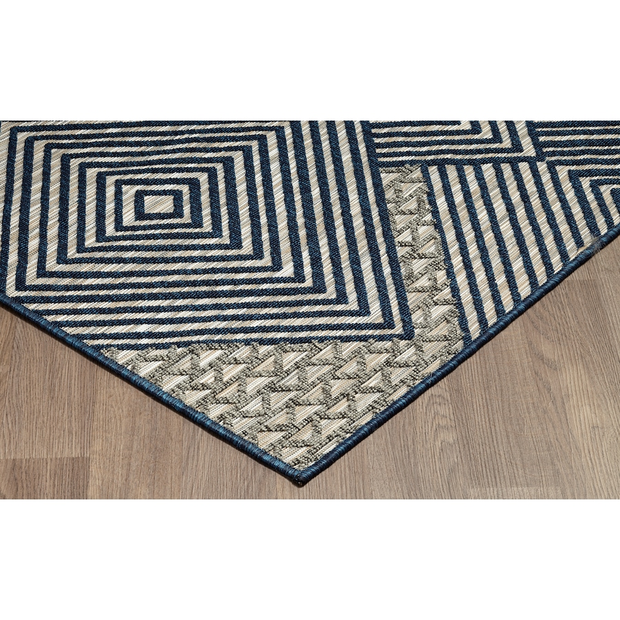 Image 625572_ALTMORE3.jpg, Product 625-572 / Price $96.00, Viana Indoor/Outdoor Modern Geometric Diamond Navy Grey Rug from Viana Inc on TSC.ca's Home & Garden department