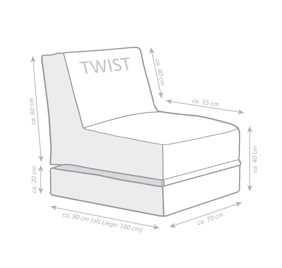 Image 625772_ALTMORE6.jpg, Product 625-772 / Price $249.00, Gouchee Twist Convertible Bean Bag Lounge from Gouchee Home on TSC.ca's Home & Garden department