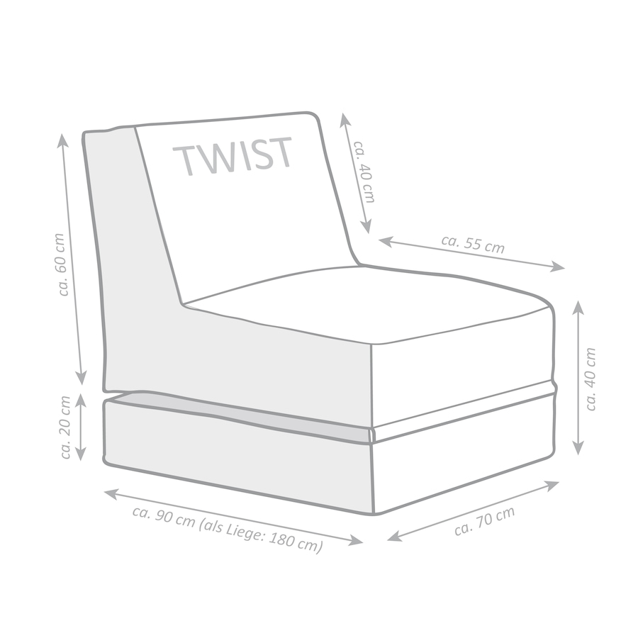 Image 625772_ALTMORE6.jpg, Product 625-772 / Price $249.00, Gouchee Twist Convertible Bean Bag Lounge from Gouchee Home on TSC.ca's Home & Garden department