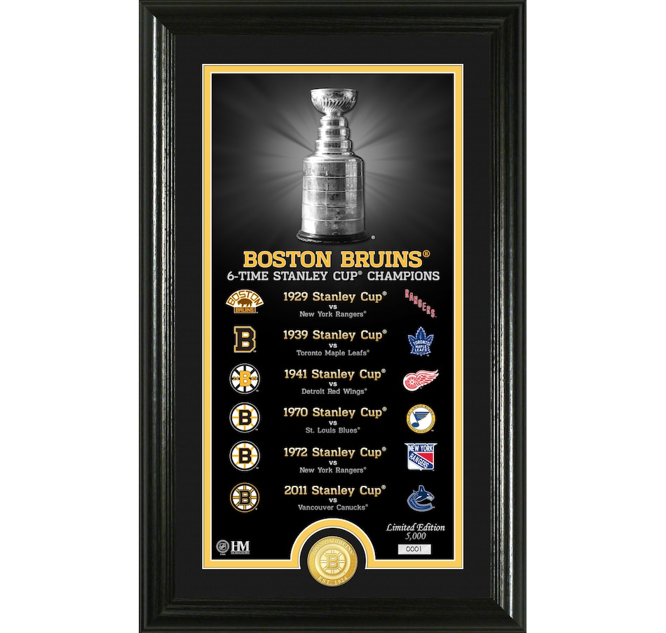 Image 625791.jpg, Product 625-791 / Price $111.99, Boston Bruins Legacy Supreme Bronze Coin Panoramic Photo Mint from Highland Mint on TSC.ca's Toys & Hobbies department