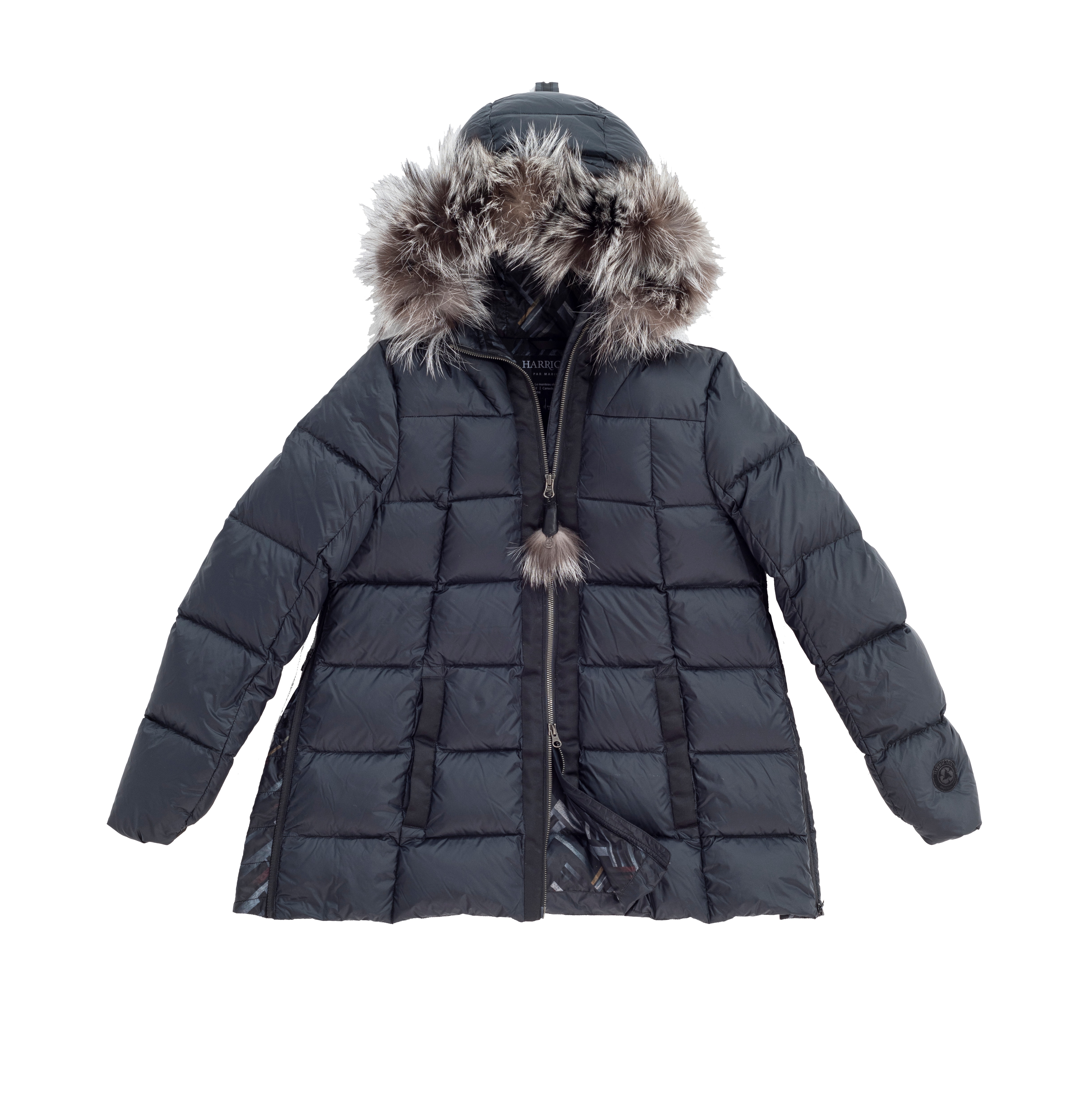 Harricana Short Down Coat with Upcycled Fur