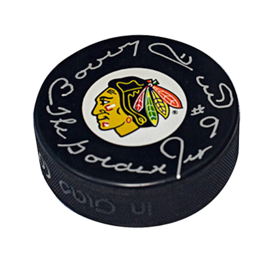Image 626838.jpg, Product 626-838 / Price $88.99, DPI Sports Bobby Hull Chicago Blackhawks Autographed And Inscribed Golden Jet Puck from DPI Sports on TSC.ca's Toys & Hobbies department