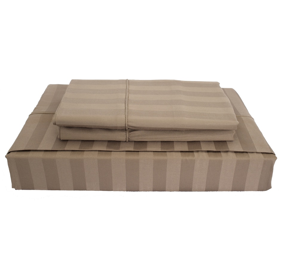 Image 627116_MNK.jpg, Product 627-116 / Price $179.99 - $249.99, Maholi Bamboo Stripe 310 Thread Count Sheet Set from Maholi on TSC.ca's Home & Garden department