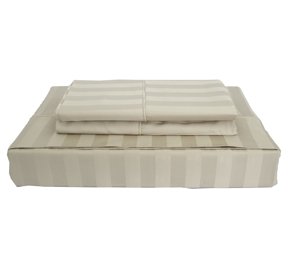 Image 627116_TPE.jpg, Product 627-116 / Price $179.99 - $249.99, Maholi Bamboo Stripe 310 Thread Count Sheet Set from Maholi on TSC.ca's Home & Garden department