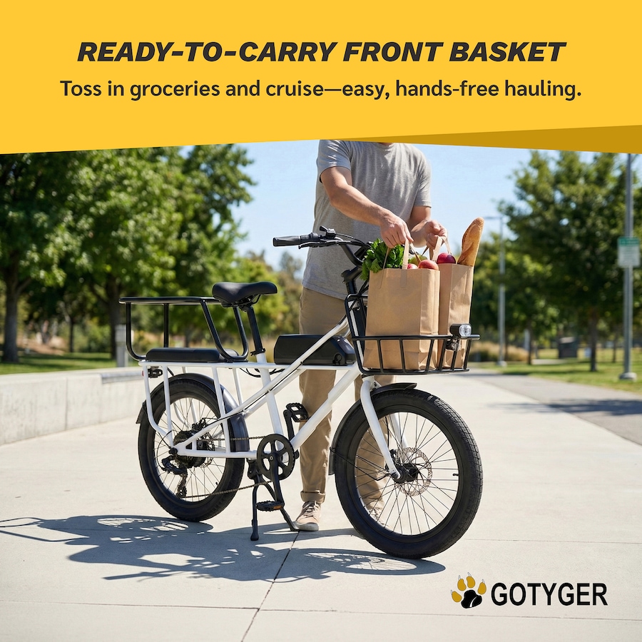 Image 627732_ALTMORE1.jpg, Product 627-732 / Price $1,599.99, GoTyger 20" 2-Seated Heavy Duty Cargo E-Bike from Gotyger on TSC.ca's Health & Fitness department