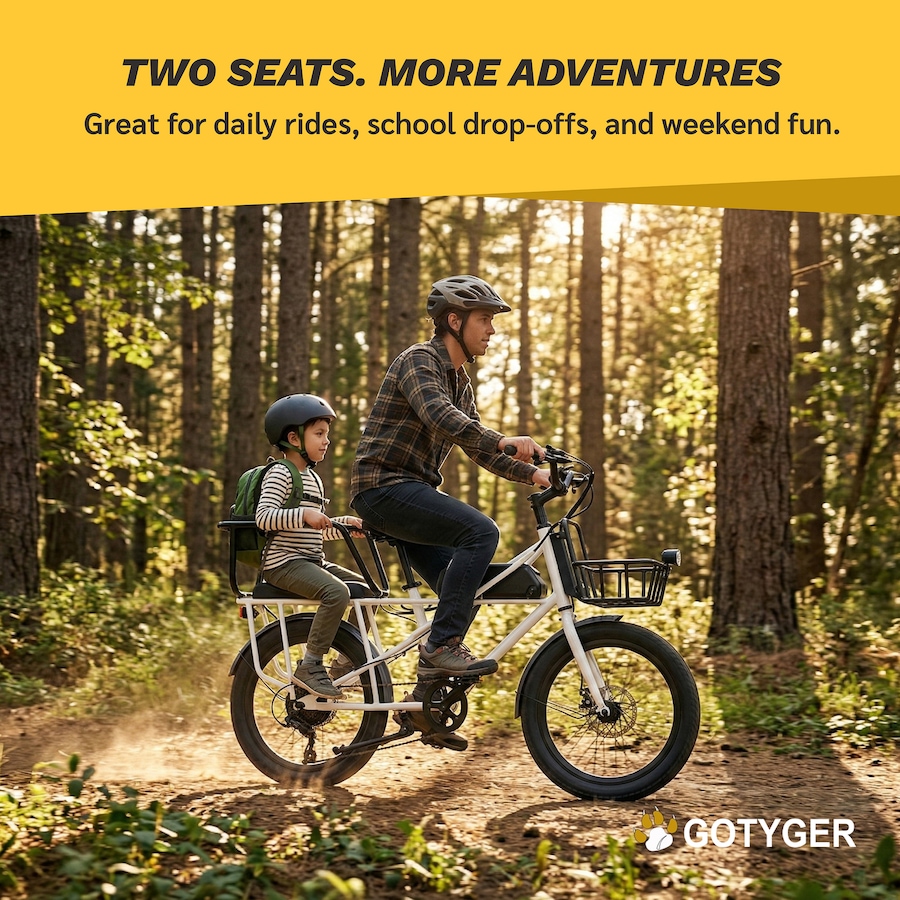 Image 627732_ALTMORE3.jpg, Product 627-732 / Price $1,599.99, GoTyger 20" 2-Seated Heavy Duty Cargo E-Bike from Gotyger on TSC.ca's Health & Fitness department