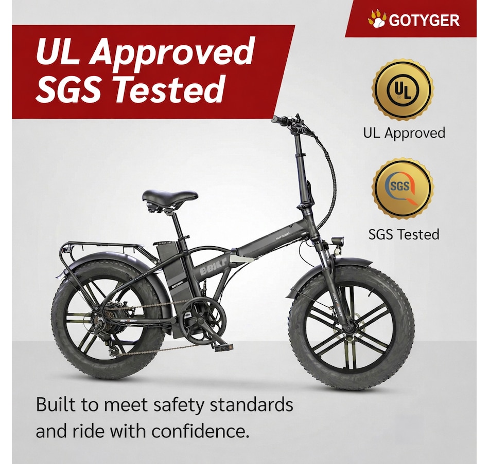 Image 627733_ALTMORE5.jpg, Product 627-733 / Price $1,599.99, GoTyger 20" 7-Speed With 4.0 Fat Tire 36V 55W Foldable E-Bike from Gotyger on TSC.ca's Health & Fitness department