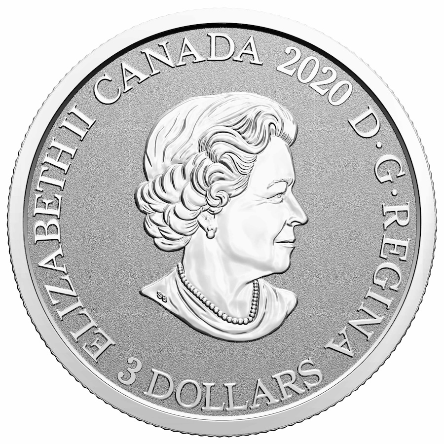 Image 627799_ALTMORE1.jpg, Product 627-799 / Price $54.95, 2021 $3 Fine Silver Floral Emblems of Canada Purple Saxifrage - Nunavut from The Coin Show with Steven Bromberg on TSC.ca's Coins department