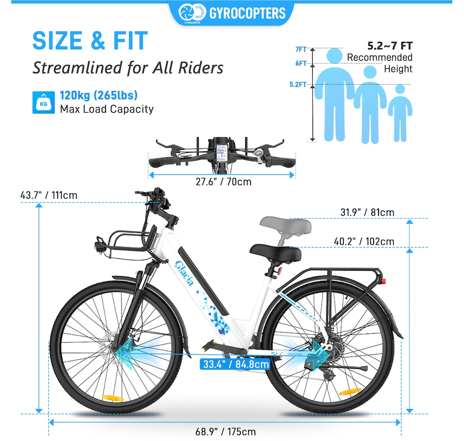 Image 627897_ALTMORE7.jpg, Product 627-897 / Price $999.99, Gyrocopters Glacia Urban E-Bike from Gyrocopters on TSC.ca's Health & Fitness department