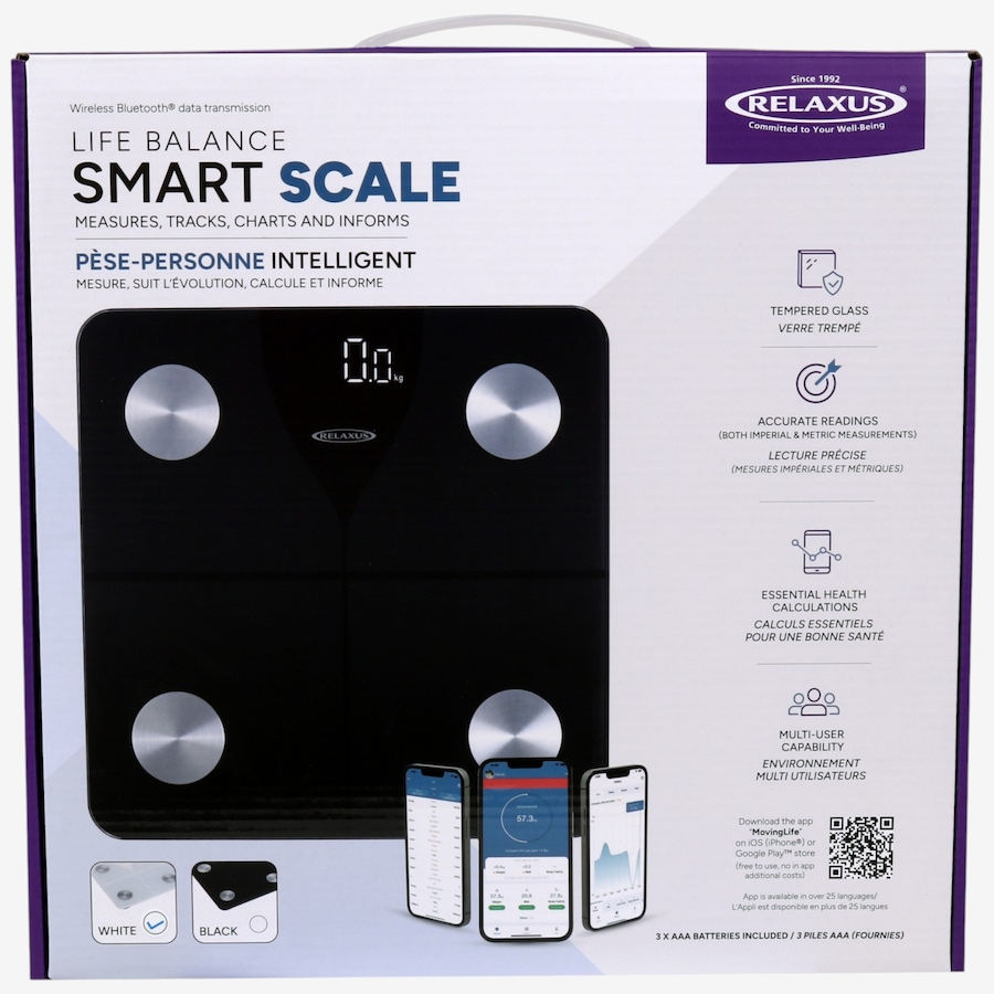 Image 627919_ALTMORE6.jpg, Product 627-919 / Price $49.99, Relaxus Life Balance Smart Scale from Relaxus on TSC.ca's Health & Fitness department