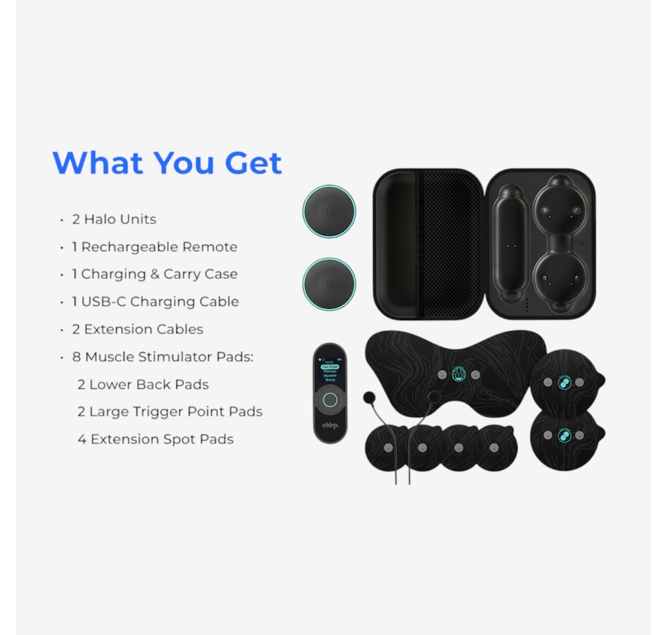 Image 627941_ALTMORE9.jpg, Product 627-941 / Price $259.99, Chirp Halo Wireless Muscle Stimulator from Chirp on TSC.ca's Health & Fitness department