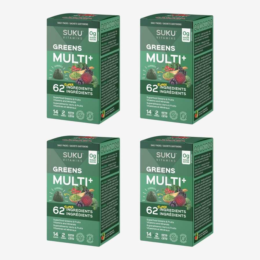 Image 627948.jpg, Product 627-948 / Price $79.96, SUKU Greens Multi+ 4-Pack from SUKU Vitamins on TSC.ca's Health & Fitness department