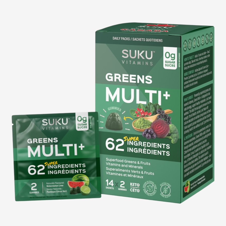 Image 627948_ALTMORE2.jpg, Product 627-948 / Price $79.96, SUKU Greens Multi+ 4-Pack from SUKU Vitamins on TSC.ca's Health & Fitness department