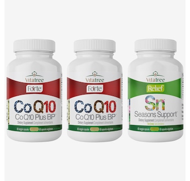VitaTree CO Q10 Plus BP 60-Day with Bonus Seasons Support