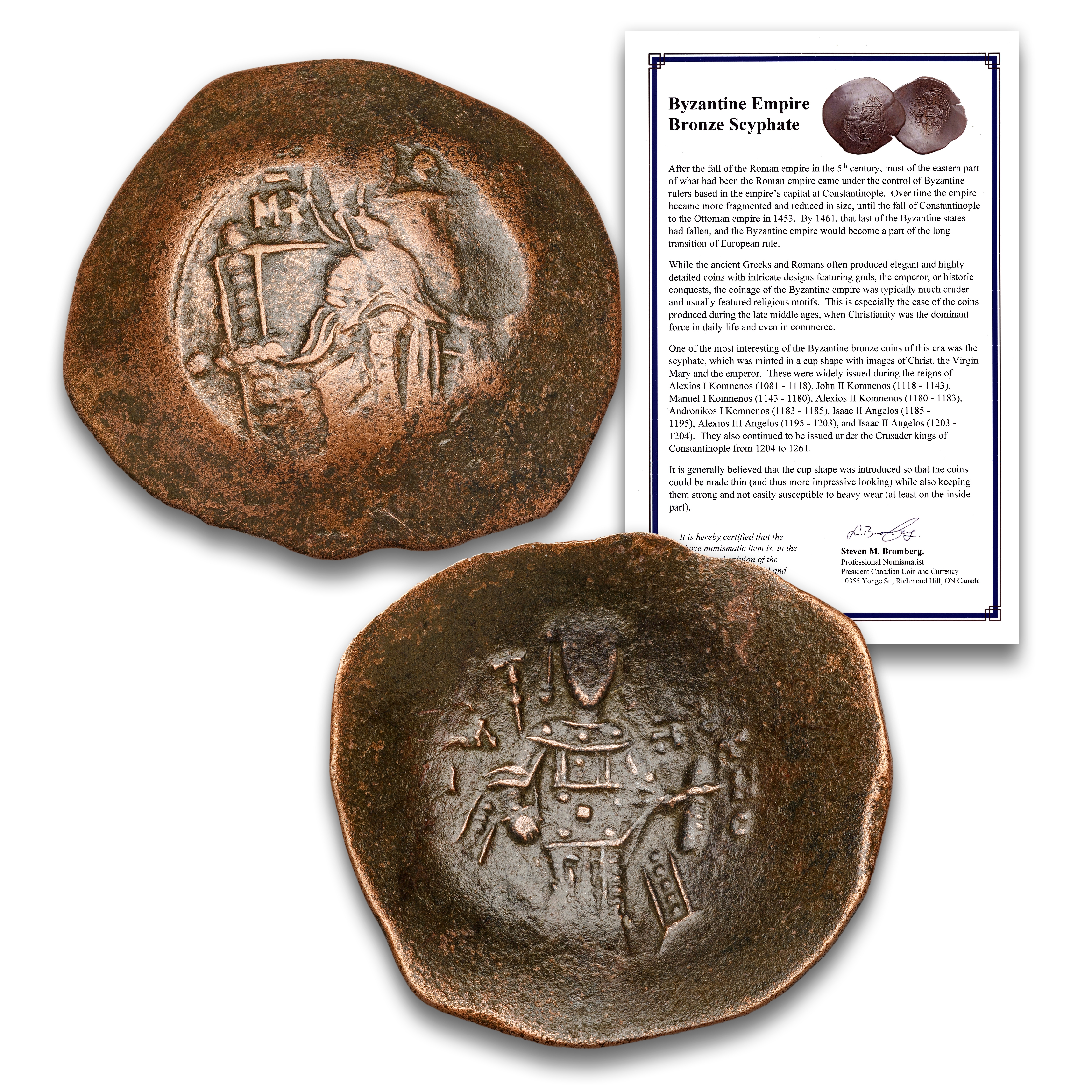Byzantine Empire Bronze Scyphate, 11th–13th Century - TSC.ca