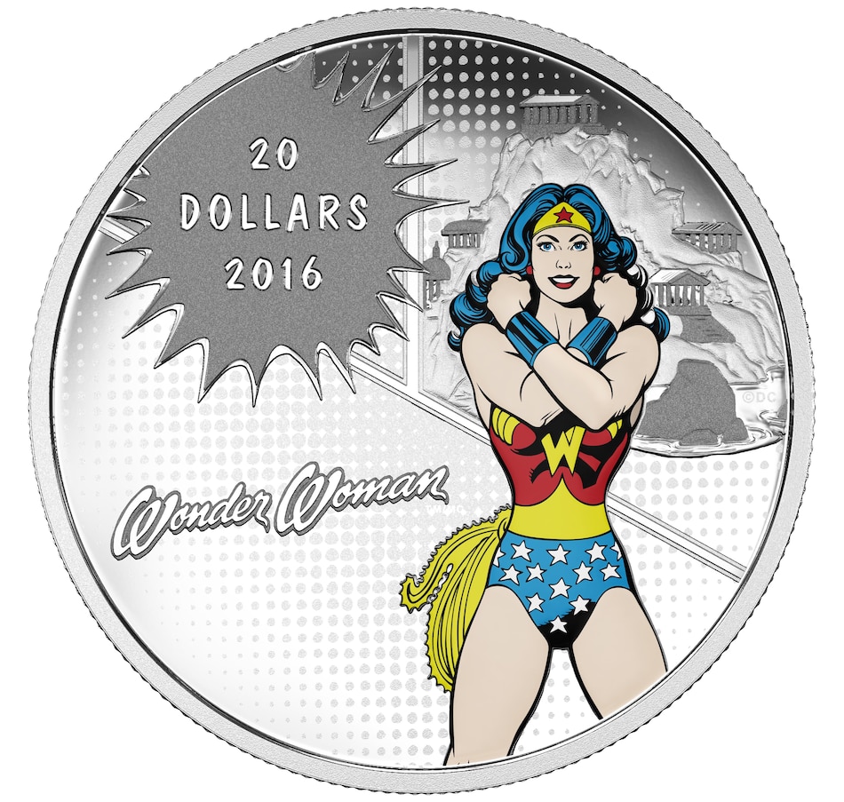 Image 630048.jpg, Product 630-048 / Price $119.95, $20 Wonder Woman Fine Silver Coin from Royal Canadian Mint (RCM) on TSC.ca's Coins department