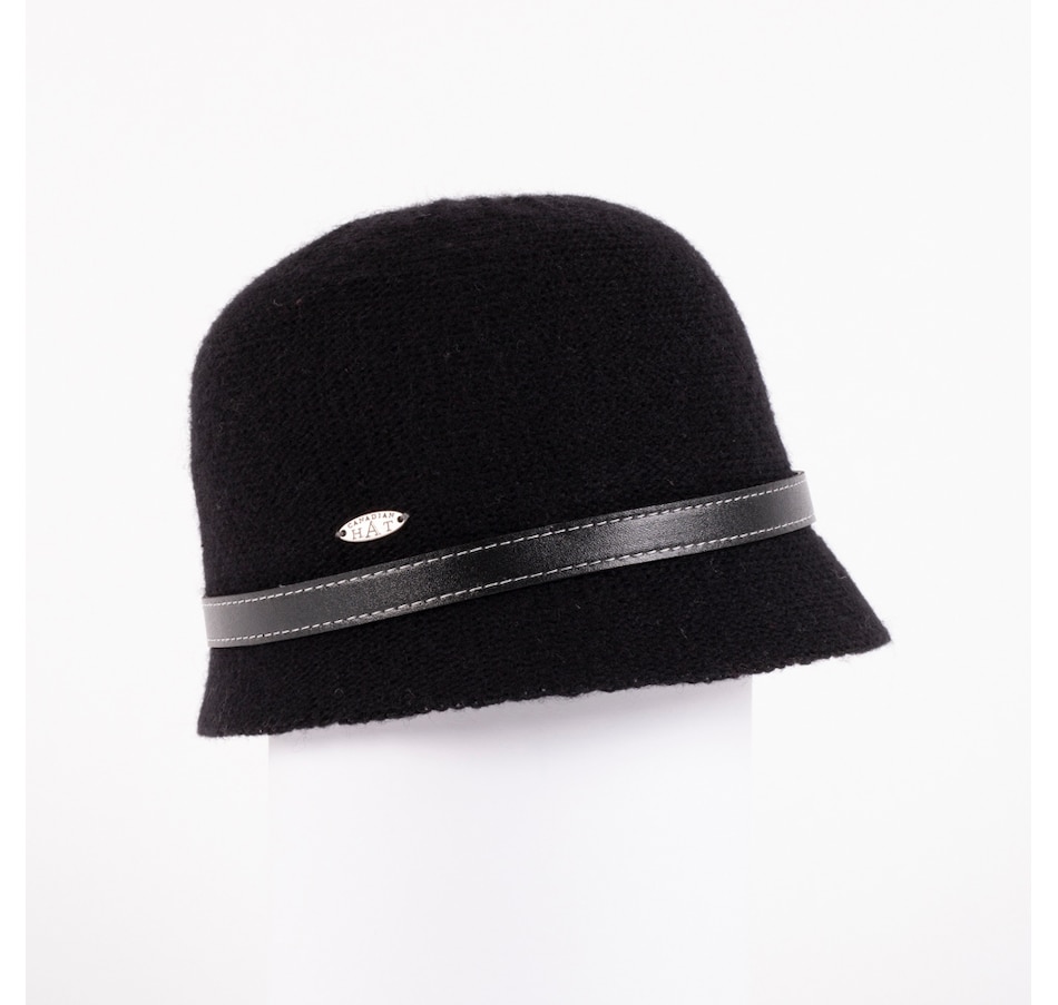 Image 630181_BLK.jpg, Product 630-181 / Price $35.00, Canadian Hat Camina Cloche With Leather Tie from Canadian Hat on TSC.ca's Fashion department