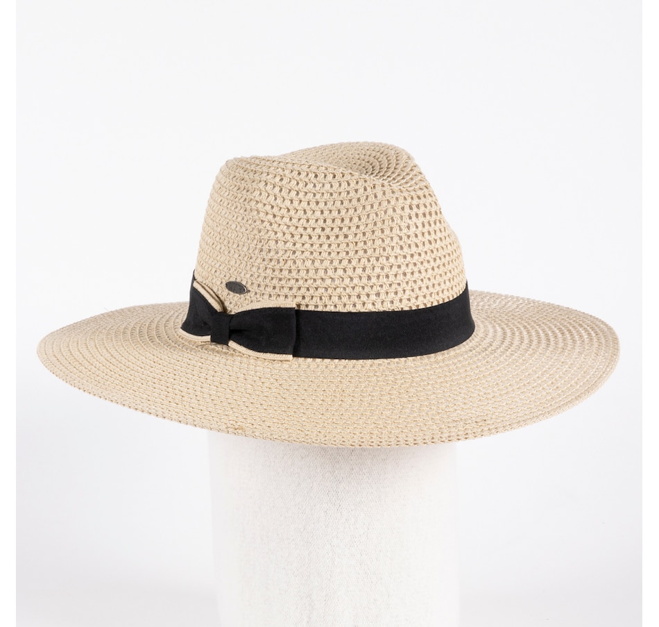 Image 630208_NAT.jpg, Product 630-208 / Price $39.99, Canadian Hat Fabula Large Fedora With Grosgrain Ribbon And Straw Detail from Canadian Hat on TSC.ca's Clothing & Shoes department