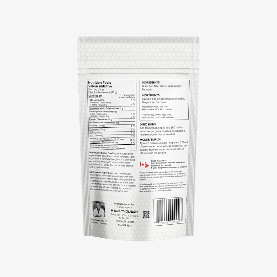 Image 630528_ALTMORE1.jpg, Product 630-528 / Price $45.99, Schinoussa Phyzik Grass-Fed Beef Bone Broth from Schinoussa on TSC.ca's Health & Fitness department