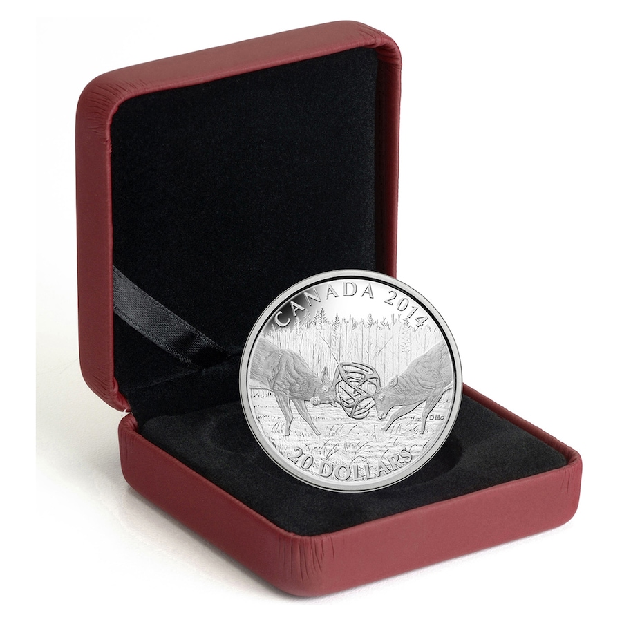 Image 630621_ALTMORE2.jpg, Product 630-621 / Price $179.95, $20 Fine Silver Coin White-Tailed Deer from Royal Canadian Mint (RCM) on TSC.ca's Coins department