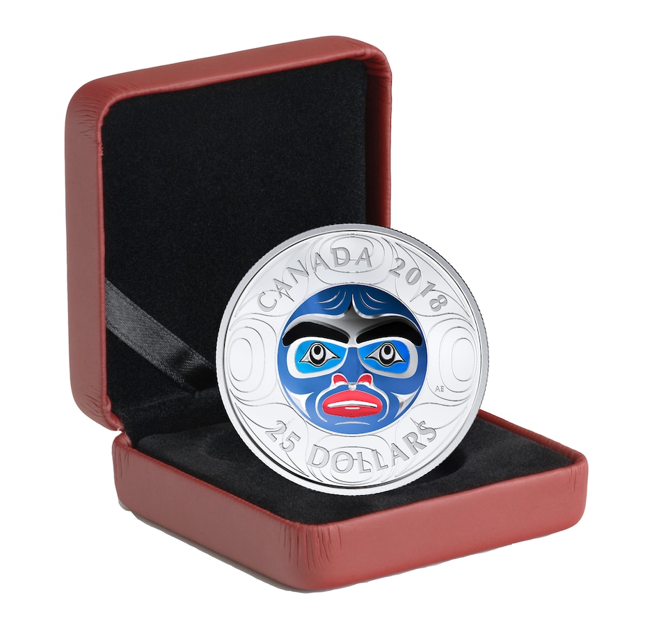 Image 630637_ALTMORE2.jpg, Product 630-637 / Price $149.95, $25 Ancestor Moon Mask Ultra-High Relief from Royal Canadian Mint (RCM) on TSC.ca's Coins department