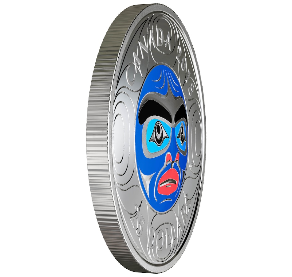 Image 630637_ALTMORE4.jpg, Product 630-637 / Price $149.95, $25 Ancestor Moon Mask Ultra-High Relief from Royal Canadian Mint (RCM) on TSC.ca's Coins department