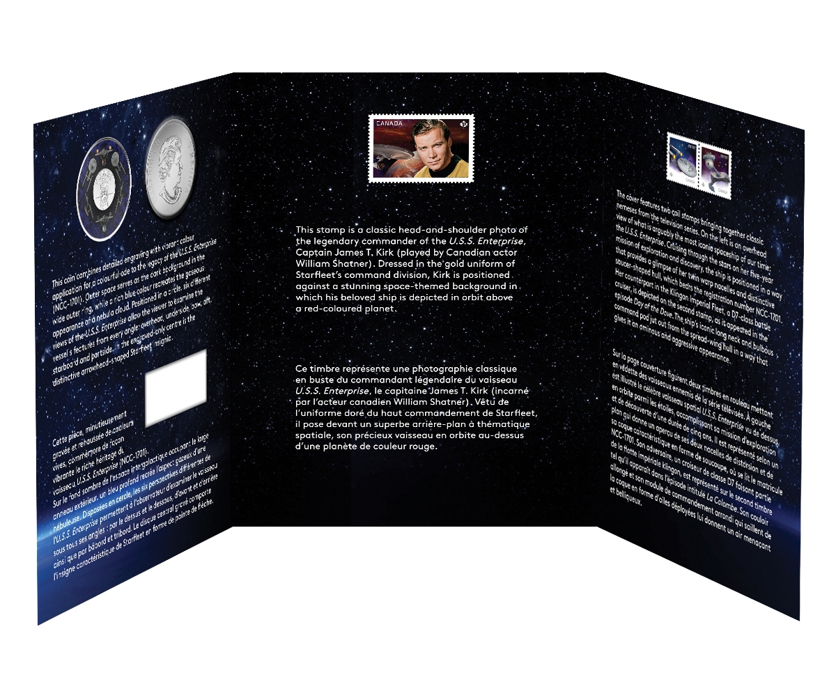 Canada Post Star Trek Lenticular Stamp Sheet Enlargement plus RCM