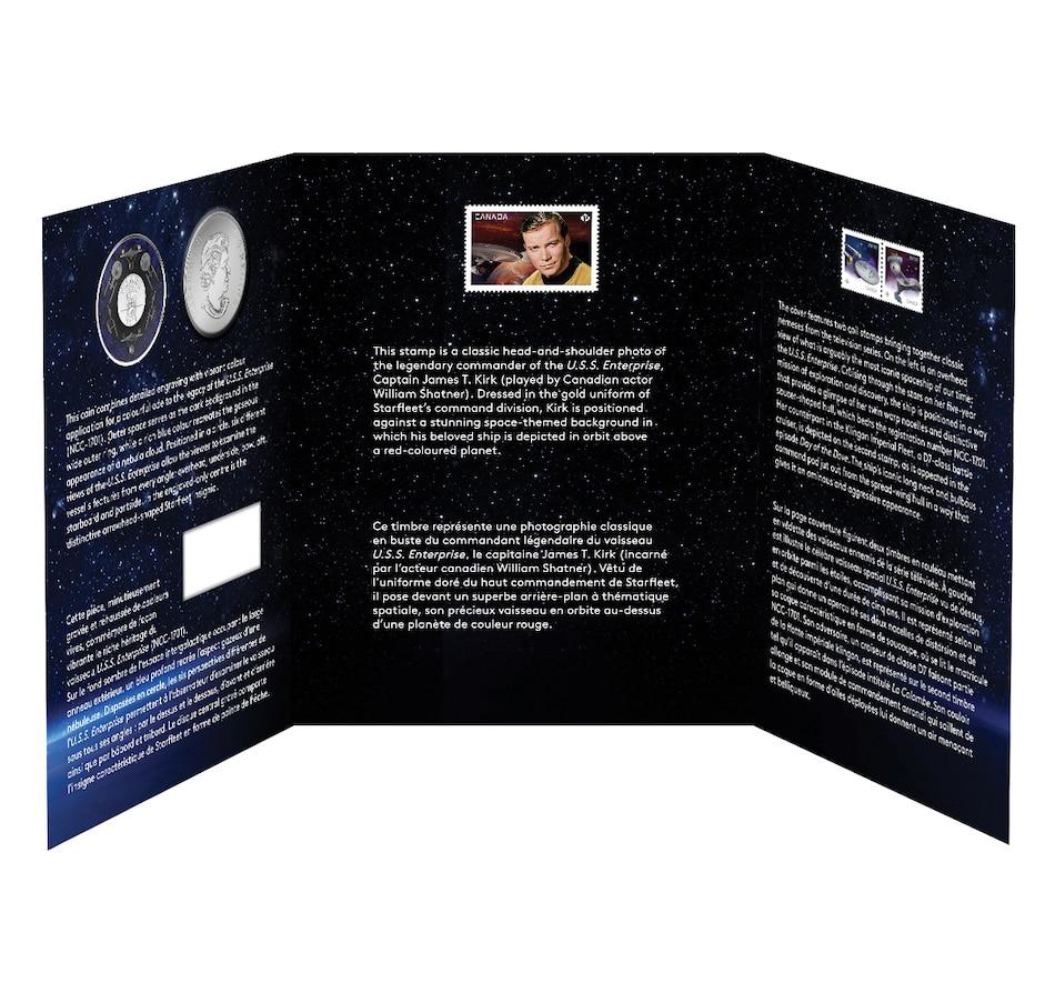 Image 630666_ALTMORE5.jpg, Product 630-666 / Price $58.88, Canada Post Star Trek Lenticular Stamp Sheet Enlargement plus RCM Coin and Stamp Set from Royal Canadian Mint (RCM) on TSC.ca's Coins department