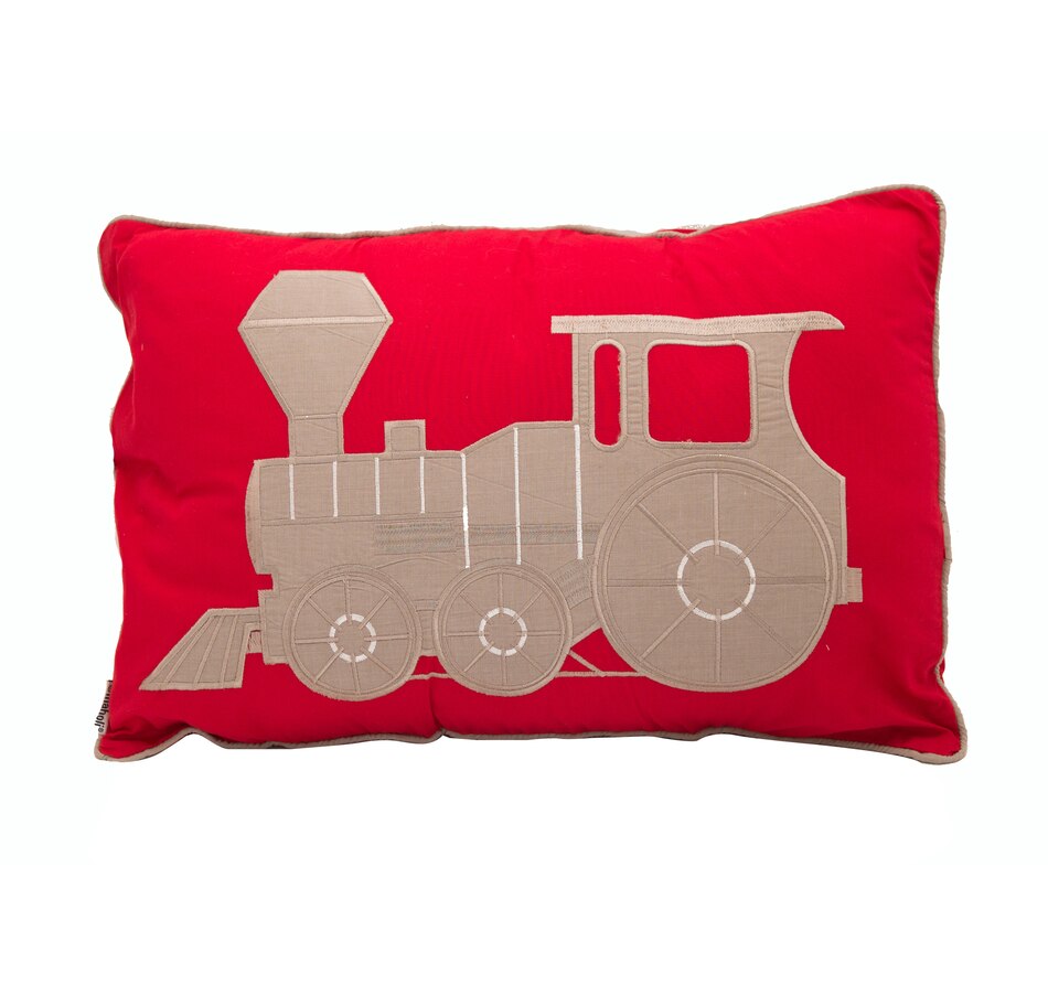 Image 630680_BKFST.jpg, Product 630-680 / Price $44.99, Maholi Kids Bedding Steam Train Cushion from Maholi on TSC.ca's Home & Garden department