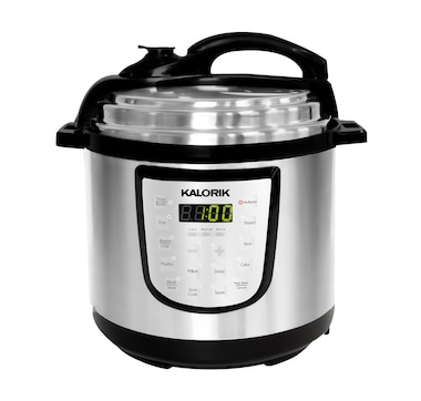 Kalorik Stainless Steel 8 Qt Digital Slow Cooker w/Chop Wizard