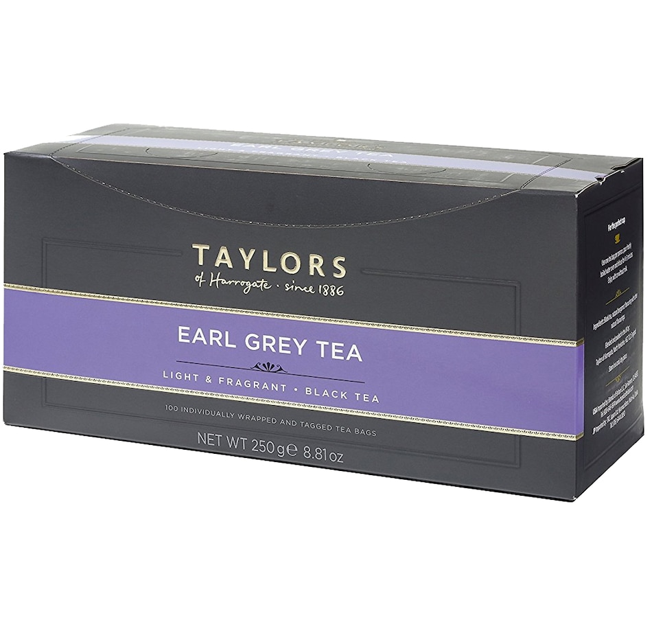 Image 630870.jpg, Product 630-870 / Price $36.99, Taylors of Harrogate Earl Grey Tea, 100 Bags (250 g) from Taylors on TSC.ca's Kitchen department