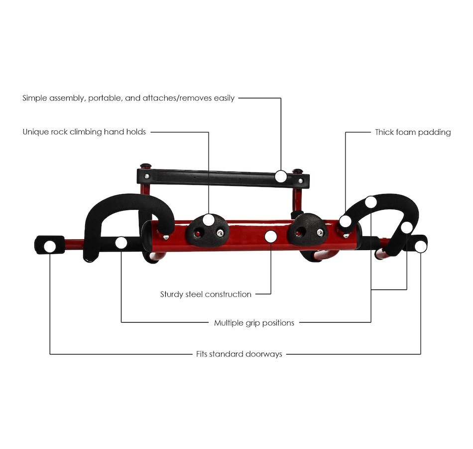 Image 631055_ALTMORE1.jpg, Product 631-055 / Price $99.99, Stamina X Boulder Fit Door Gym with Climbing Hand Holds from Stamina Fitness on TSC.ca's Health & Fitness department