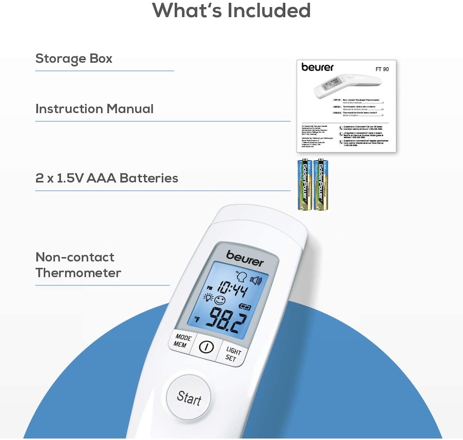 Image 631065_ALTMORE2.jpg, Product 631-065 / Price $39.99, Beurer 3-In-1 Non-Contact Forehead Thermometer from beurer on TSC.ca's Health & Fitness department