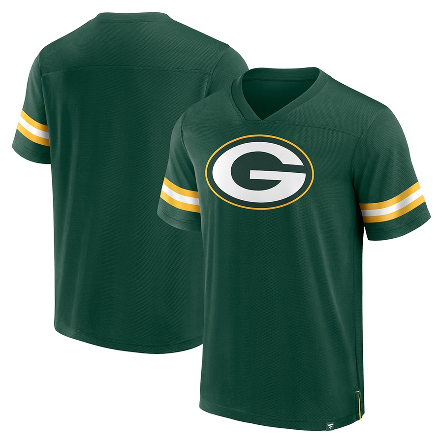 Image 631383_ALTMORE1.jpg, Product 631-383 / Price $79.99, Men's Green Bay Packers NFL Hashmark V-Neck Crewneck Short-Sleeve Jersey on TSC.ca's Sports department